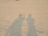 [Fujifilm(富士)]倆人在沙灘上的影子．．．