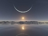 北極的落日(上面是月亮)